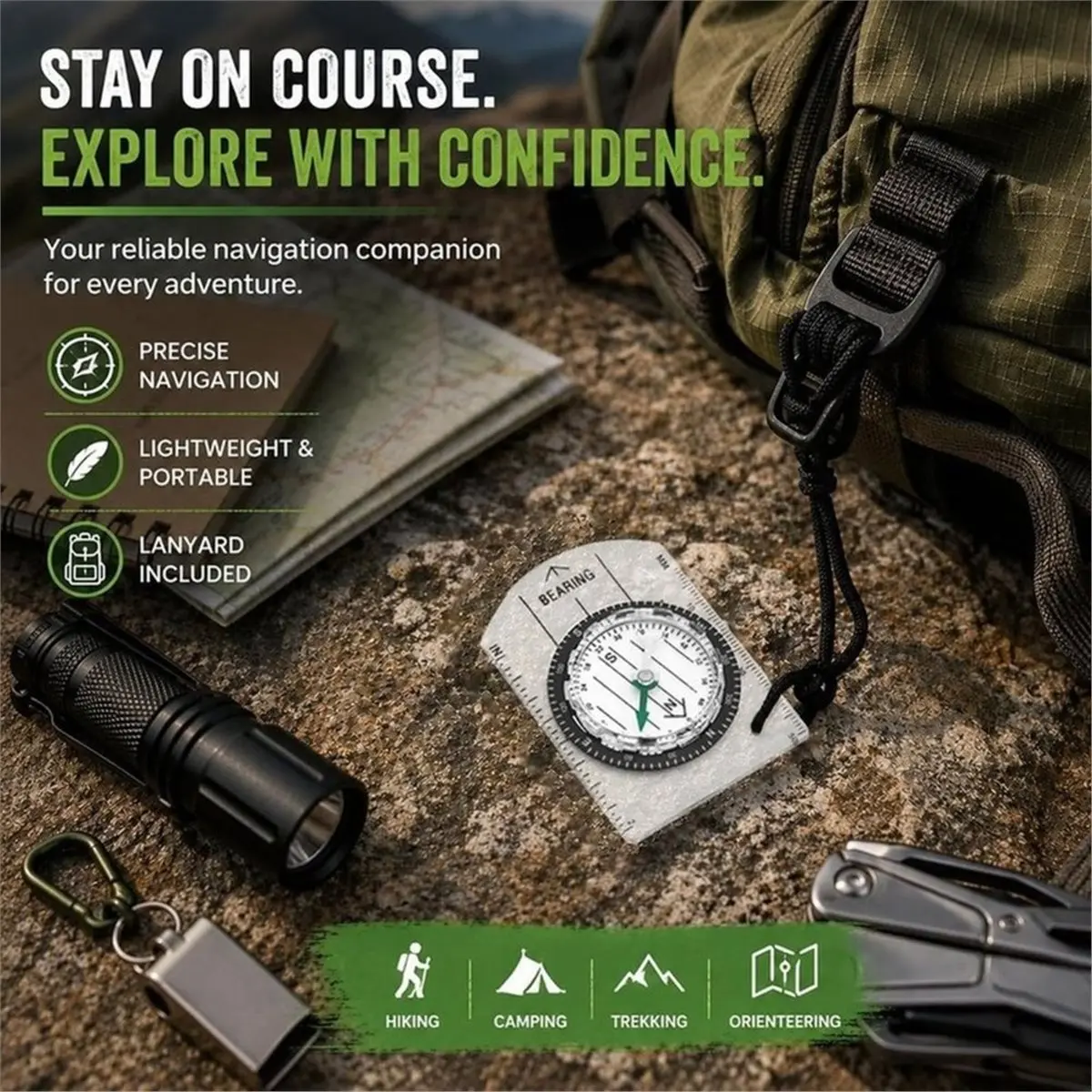 22 Pcs Orienteering Compass,Waterproof,Compass Hiking,Map Compass for Hiking,Backpacking,Outdoor Activities,Travelling