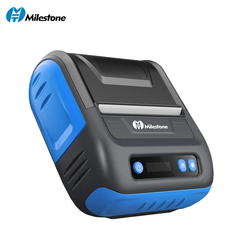 Milestone 80mm Mobile PortableThermal Direct Label Printer Bluetooth Pocket Printer Receipt 2 in APP Android IOS Mini Printer