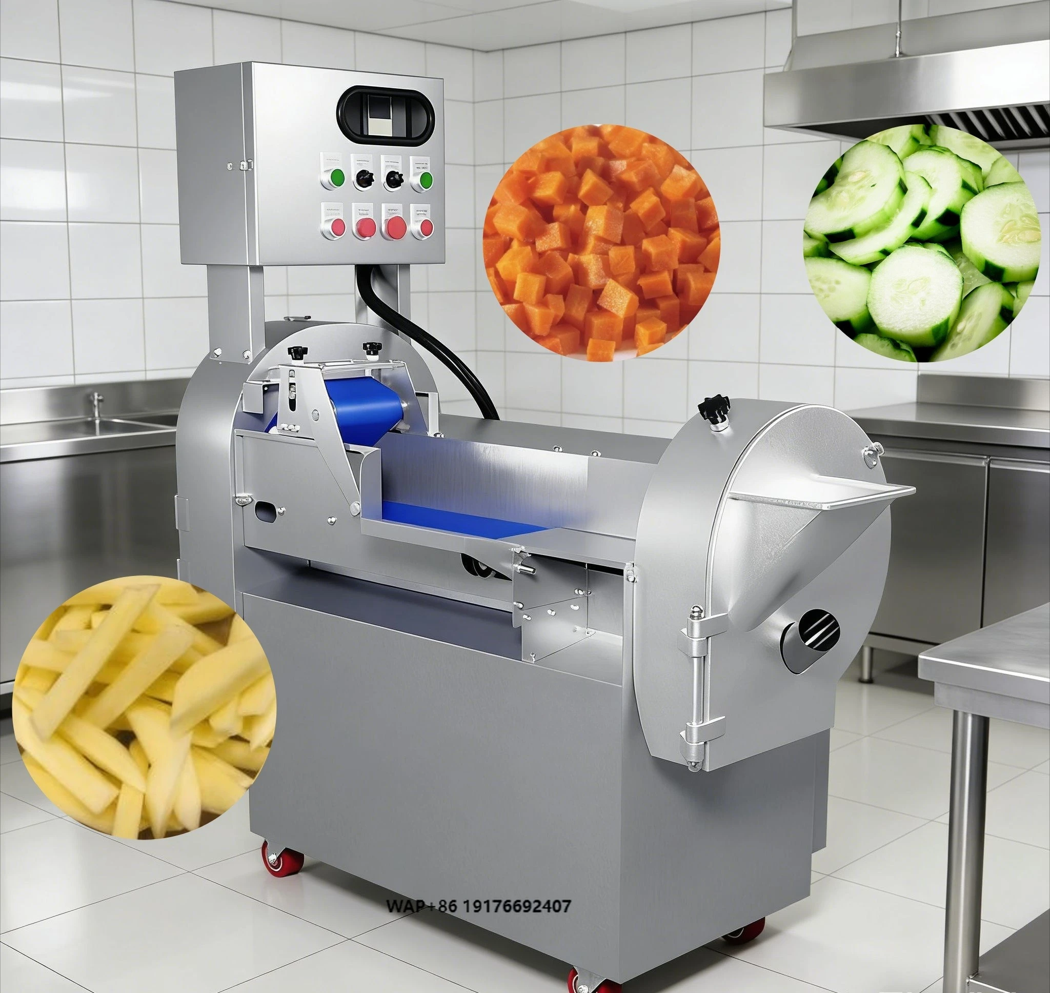 

Industrial Multifunctional High-quality Double Head Fruit Vegetable Chopper Slicer Dicer Adjustable Thickness