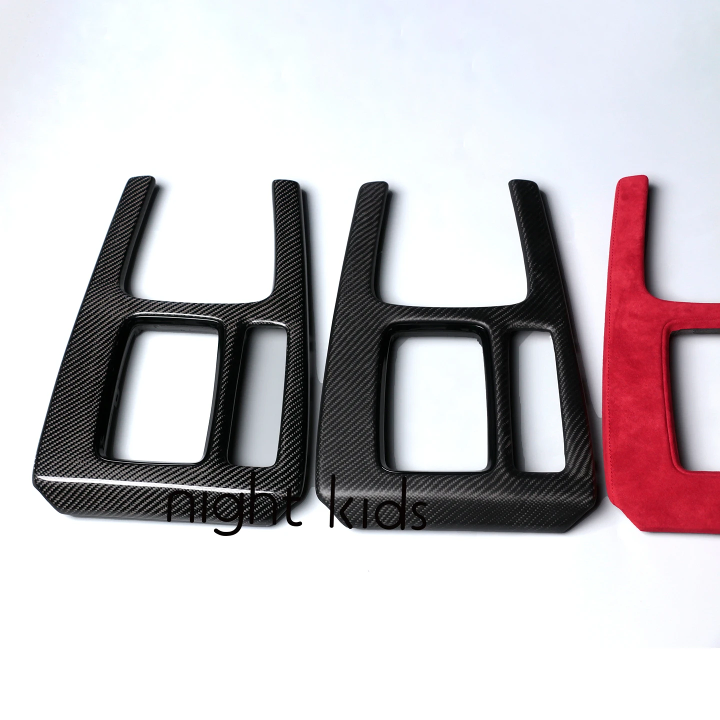 Night Kids Carbon Fiber and Suede Center Console Panel, Gear Shift Bezel Panel for Honda FL5 TYPER