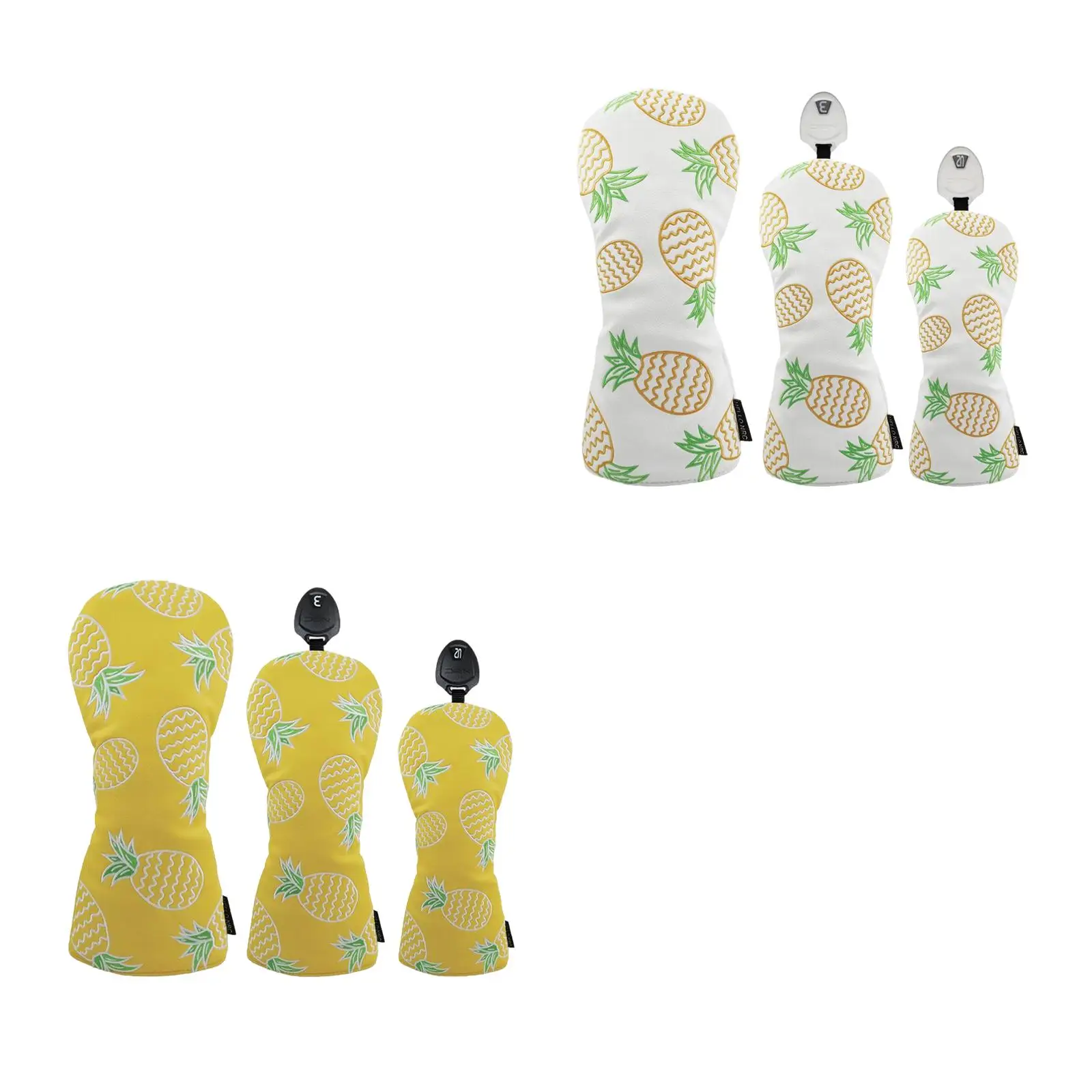 

3Pcs Golf Club Head Cover Golf Wood Headcover Wear Resistant Funny Portable Protector Golf Club Cover for Sports, Outdoor