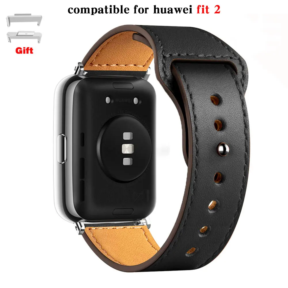 Leather Strap For Huawei Watch Fit 2 Band Smartwatch Replacement Sport Wristband retro loop Bracelet Fit2 watchband Accessories