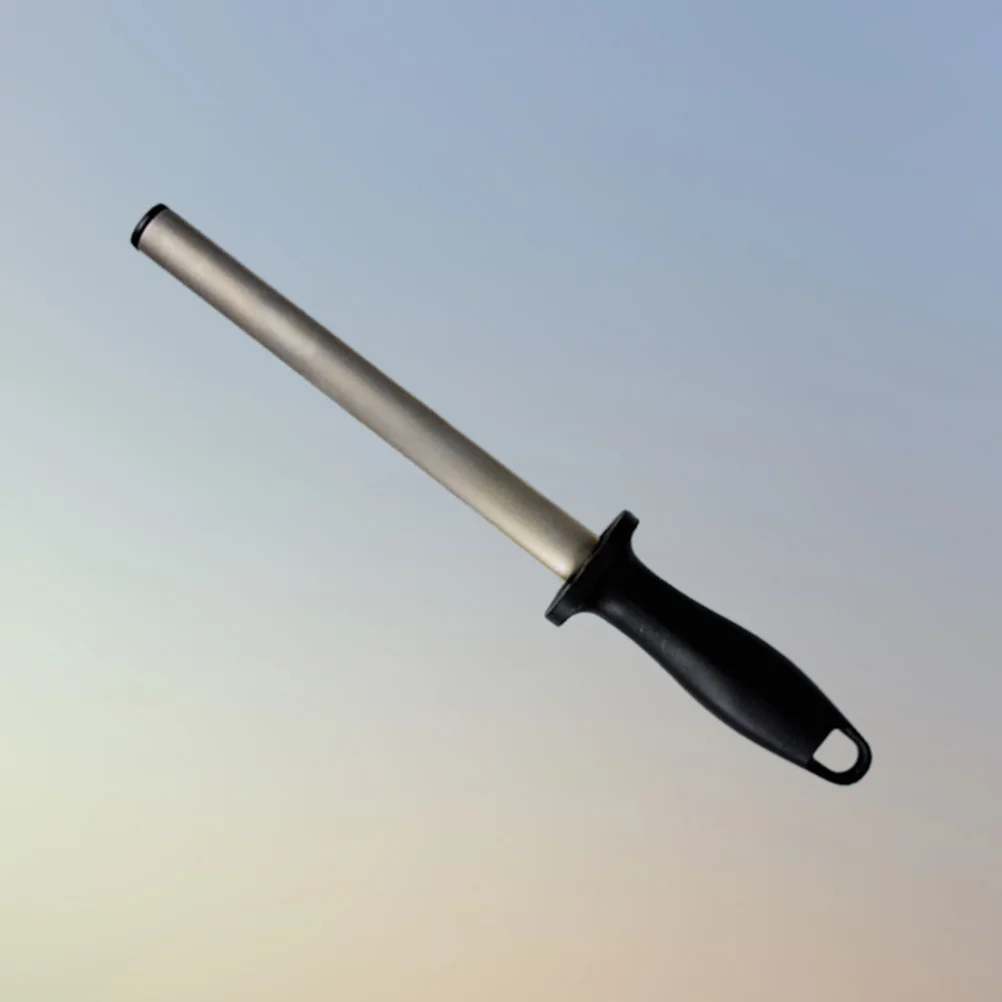 

12 Inch Diamond Carbon Steel Sharpening Rod for Kitchen Hunting Precision Honing Tool with Ergonomic Rubber Handle and