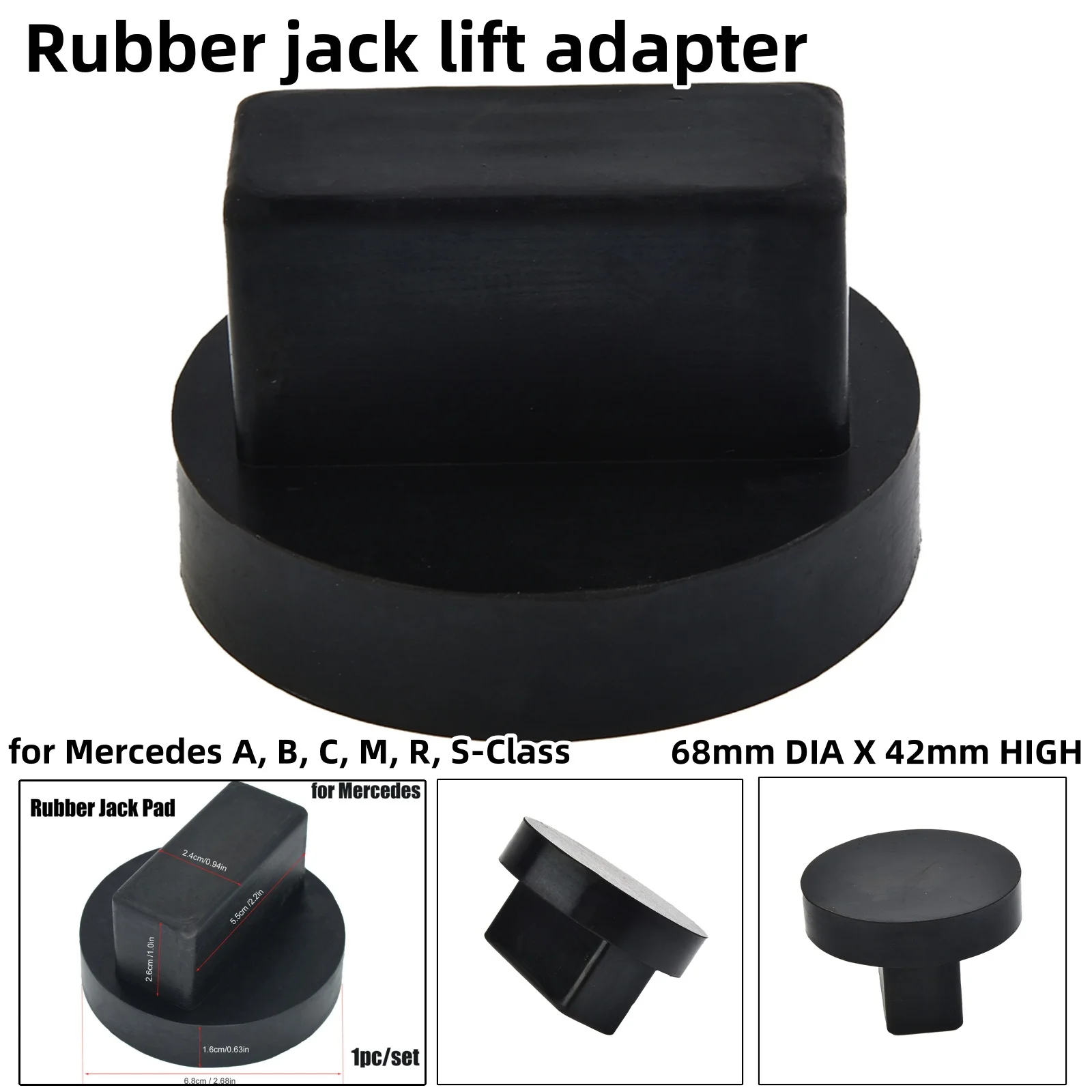 

1 Pcs Medium Jack Pad 68mm X 42mm Approx Accessories FOR Mercedes A B C M R S Class GLS SLK Parts Rubber New Durable