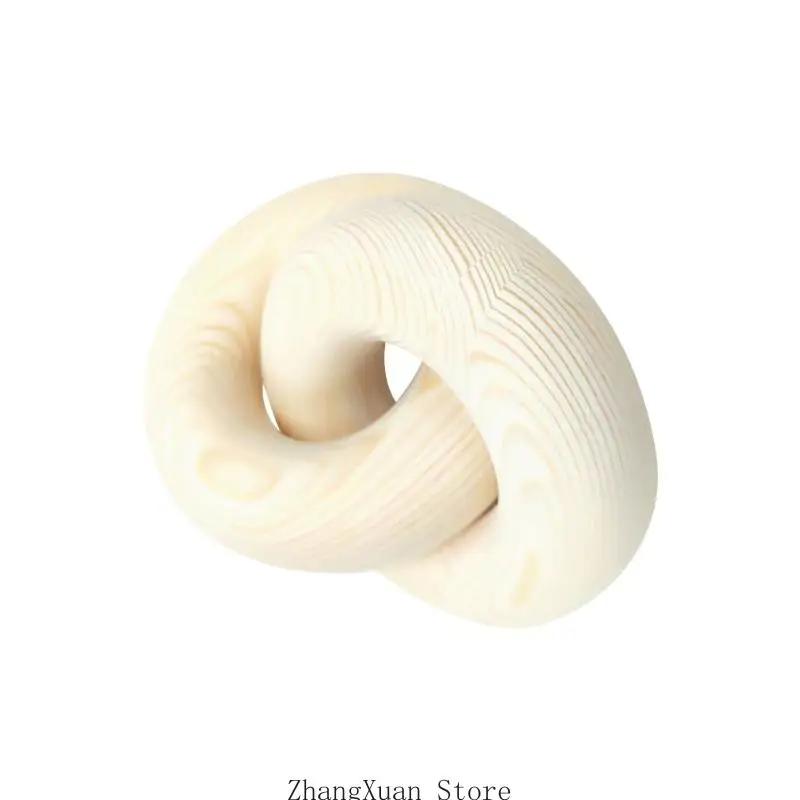 Strapazierfähiges, abstraktes Holz-Reifen-Display für Regal-Highlights in neutralen Farben, Schwarz, Weiß, 3 x – Detail 3