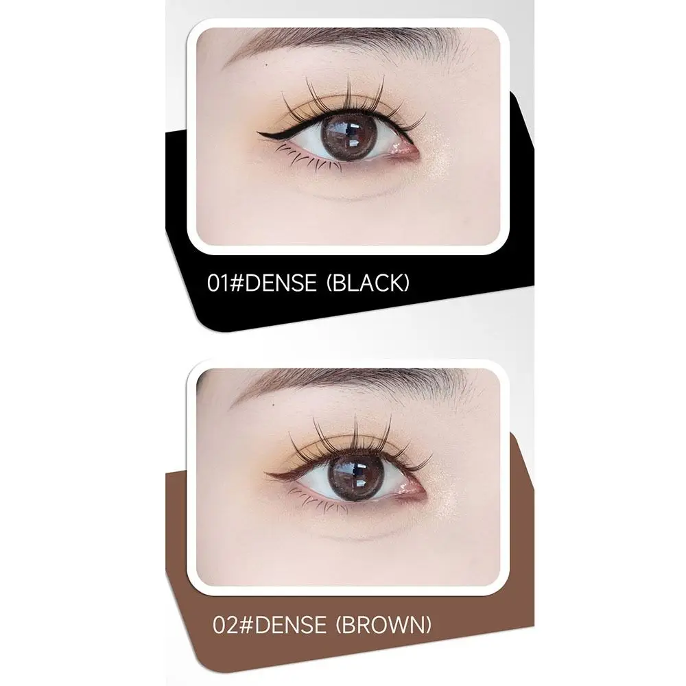 3-in-1-Stempelstift für untere Wimpern, schweißfest, wasserfest, Wimpernstempel, flüssiges Eyeliner-Set, langlebig, Schwarz/Braun