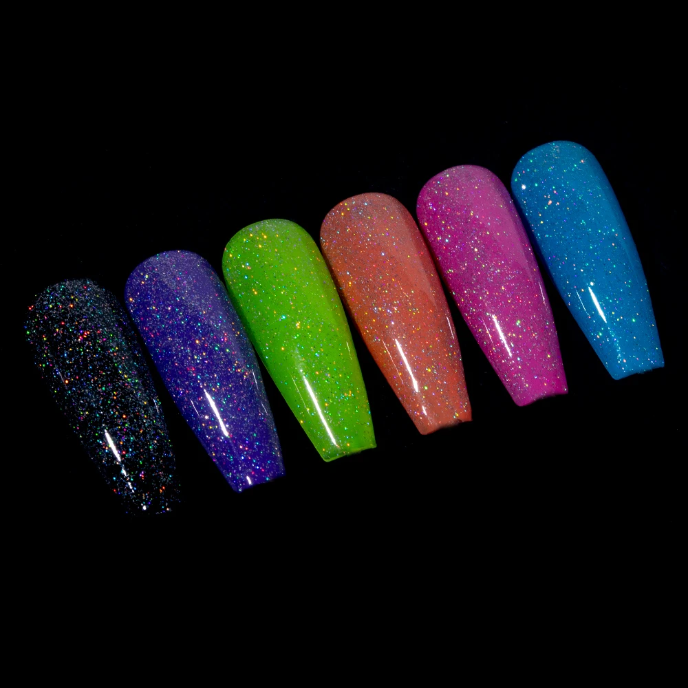 KODIES GEL Super Laser Top Coat Gel Nail Polish 2 IN1 Glitter Sequins Rainbow Shine Top Gel Finish Cover Sealer All for Manicure