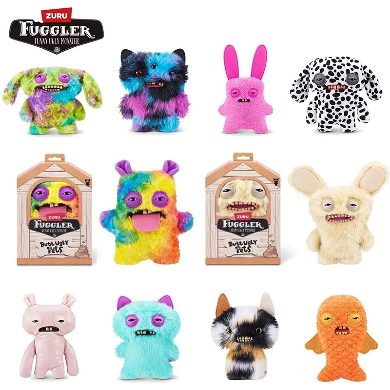 Fuggler Butt Ugly Pets Series Miękka Pluszowa Lalka Zabawka Kawaii Kreskówkowy Potwór z Zębami Śmieszny Prezent Urodzinowy Świąteczny dla Dzieci (REEK O) — Zdjęcie 2 z 2