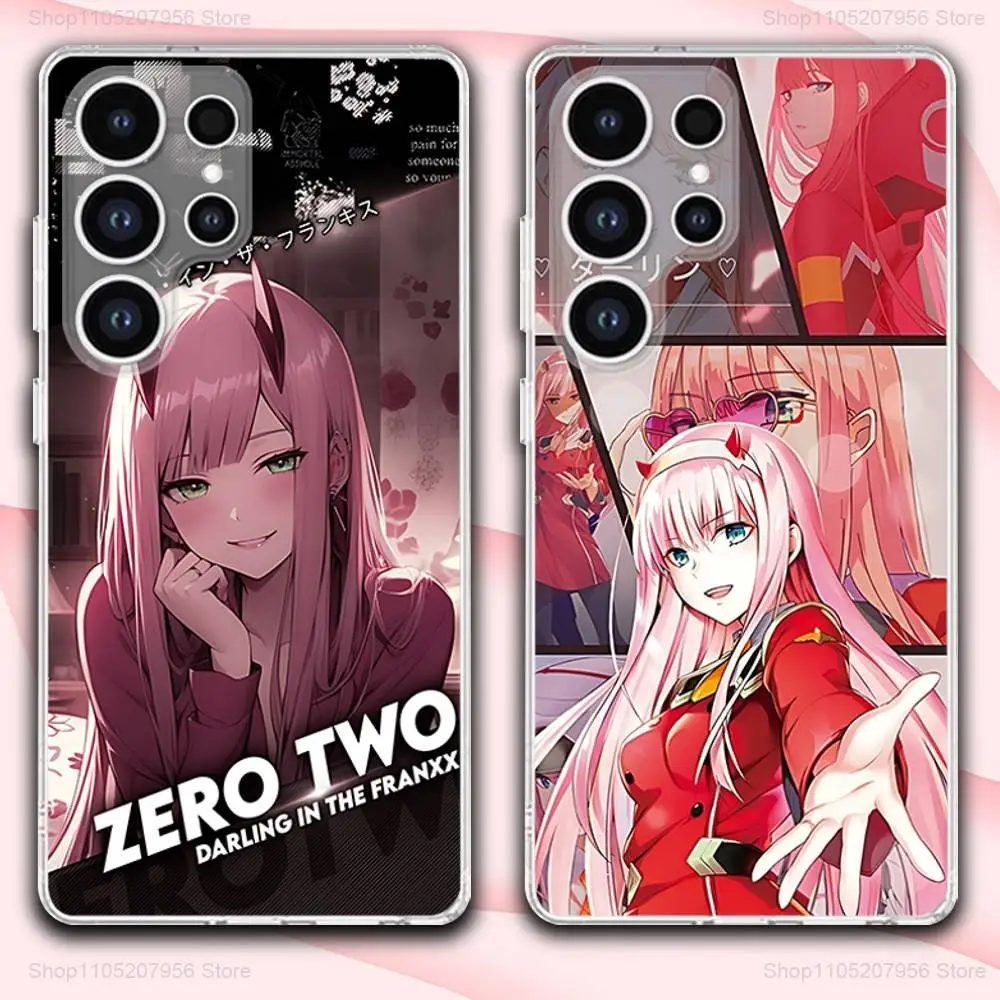 

D-Darling in the F-Franxx 02 For Samsung A30,71,51,S9,10,20,Ultra,FE,Lite,S25,24,22,23,21,PIus Transparent Soft Phone Case