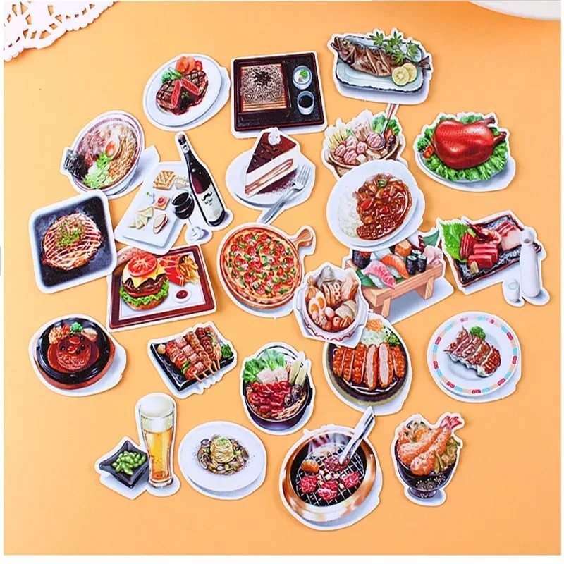 28pcs Creative Kawaii Cute Self-made Food Scrapbooking Stickers /decorative Sticker /DIY Craft Photo Albums