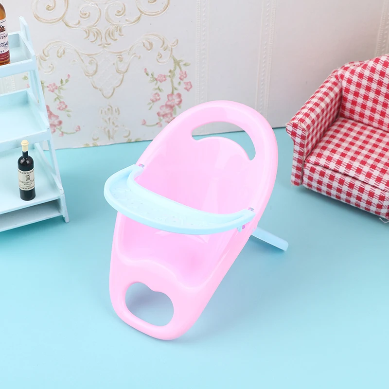 1Pcs 1:12 Dollhouse Miniature Simulation Baby Eating Chair Model DIY Kid Toy Accessories