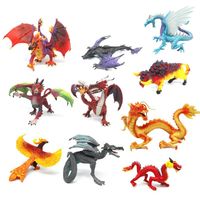 Ice Flying Dragon Myth Dragon Figures Western Beast Mythology Simulation Warcraft Ornament PVC Toys Dragon Animal Model