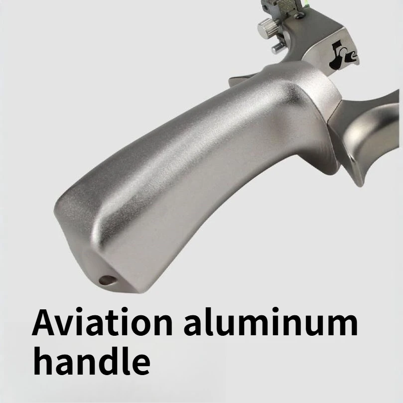 

Titanium Alloy Slingshot Powerful Aluminum Handle Flat Leather Outdoor Camping Adult Tactical EDC Tool