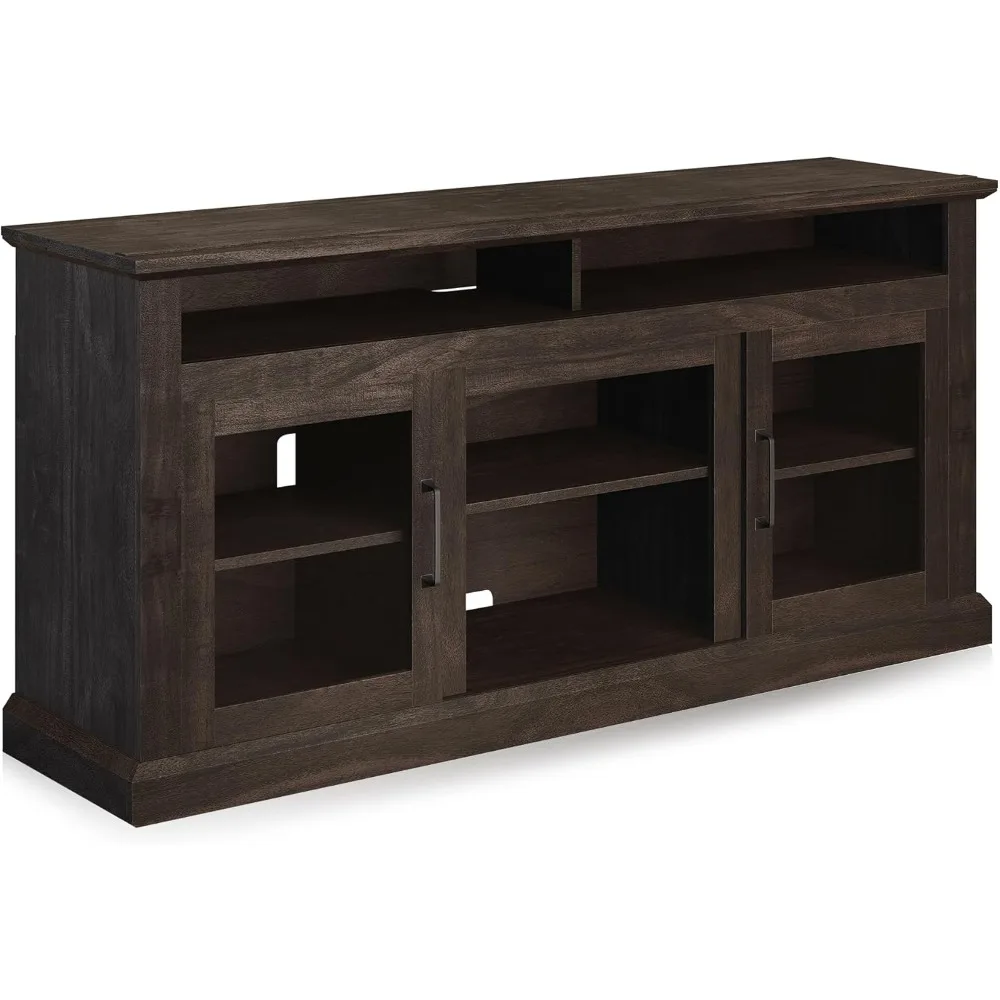 

Modern 60 Inch Traditional TV Stand & Media Entertainment Center Console Table for TVs up to 65 Inches with Open Storage Shelve
