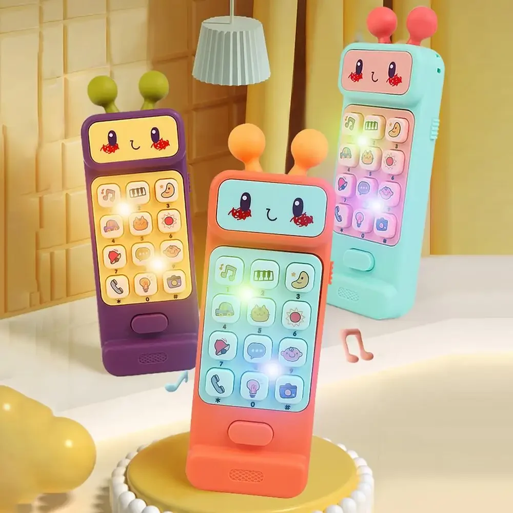 Mobiele telefoonspeelgoed voor kinderen Simulatie Elektronische bediening Telefoonspeelgoed met muziek Licht Vroeg educatief muzikaal speelgoed voor jongens en meisjes