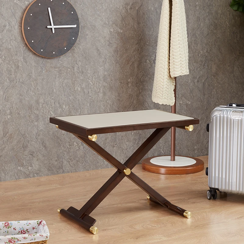 رف أمتعة من الخشب الصلب - رف أمتعة قابل للطي محمول خاص بالفندق Soporte Maletas أثاث تجاري Madera قابل للطي #4