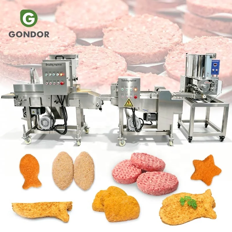 Frozen Beef Patty Fully Automatic Automated Burger Maker Chicken Nugget Make Machine Pakistan Meat Pie Somal And Form