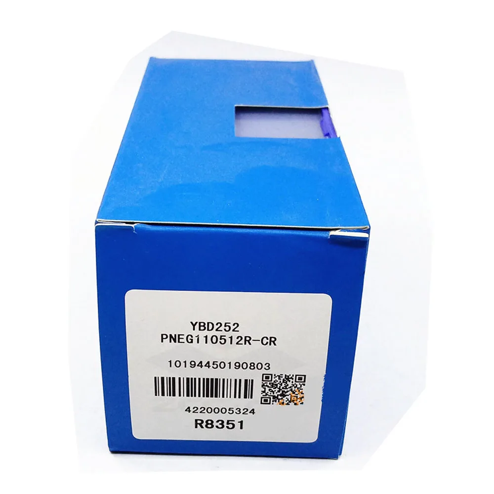 PNEG asli 110512 R-CR YBD252 Sisipan Penggilingan Karbida CNC Untuk besi cor