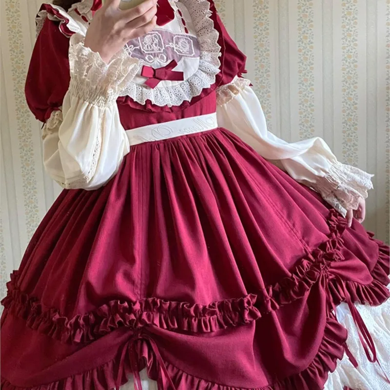 New Christmas suit cute puffy dress with sleeves