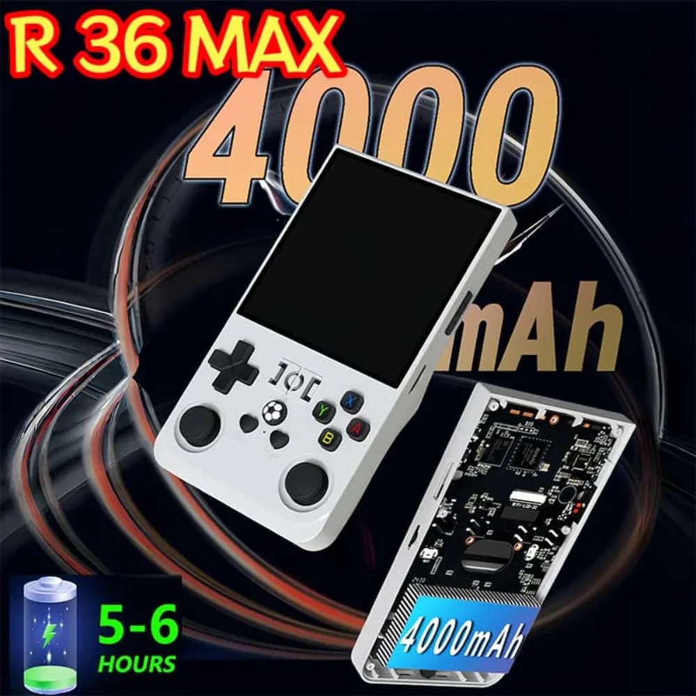 R36Max Handheld Game Players 64/128GB 18000+ Games Pokémon Final Fantasy Monster Hunter God of War Retro Classic Games 4000mAh