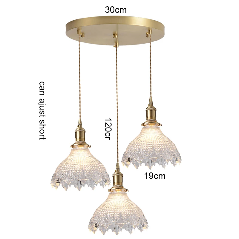 Moderne Glazen Hanger Licht Eetkamer Retro Kroonluchter Creatief Hangend Licht Transparante Lampenkap Voor Restaurant Lamp Plafond hanglamp keuken hanglampen eetkamer vintage verlichting goud glas