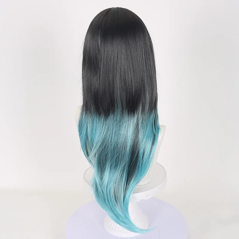 Peluca sintética degradada ondulada larga para mujer, disfraz de Cosplay, fiesta, pelo de fibra resistente al calor, juego de rol de Anime