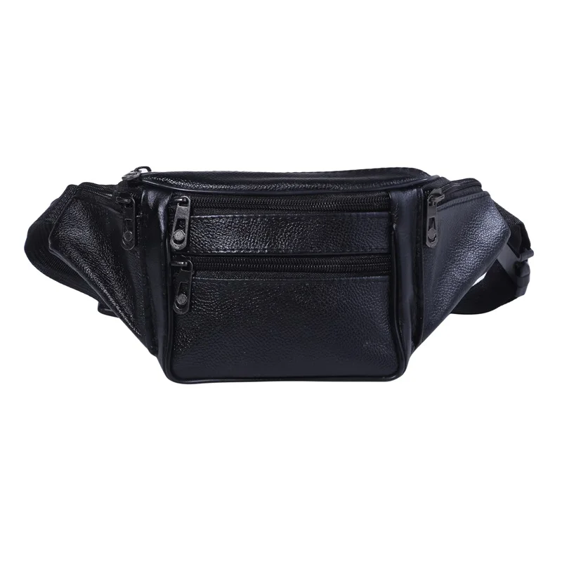 Men\'s Waist Pack PU Leather Bag Waist Belt Bag Male Artificial Leather Fanny Pack Fashion Luxury Small Shoulder Bags for Men