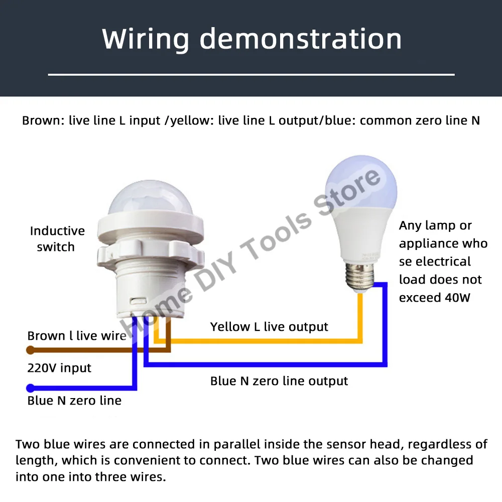 Infrared Motion Automatic Light Sensor IR Detector Switch DC 12V 24V  AC 110V 220V Human Body Induction Night Lamp