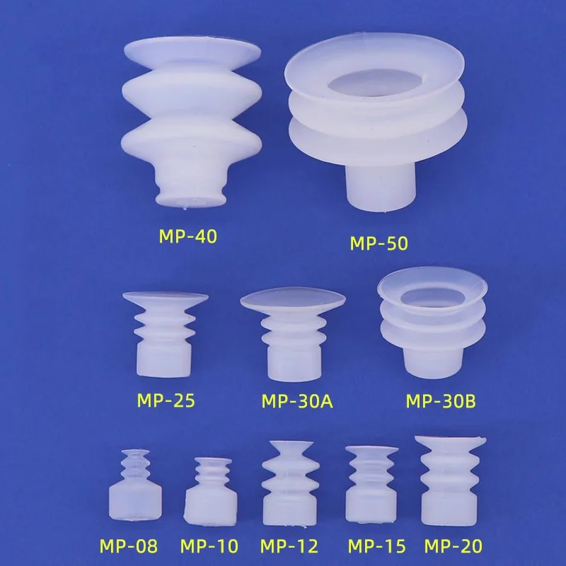 10pcs Vacuum Chuck Pneumatic Components MP BT Industrial Silicone Strong Suction Cups Nozzle Large Head Red White Triple Layer