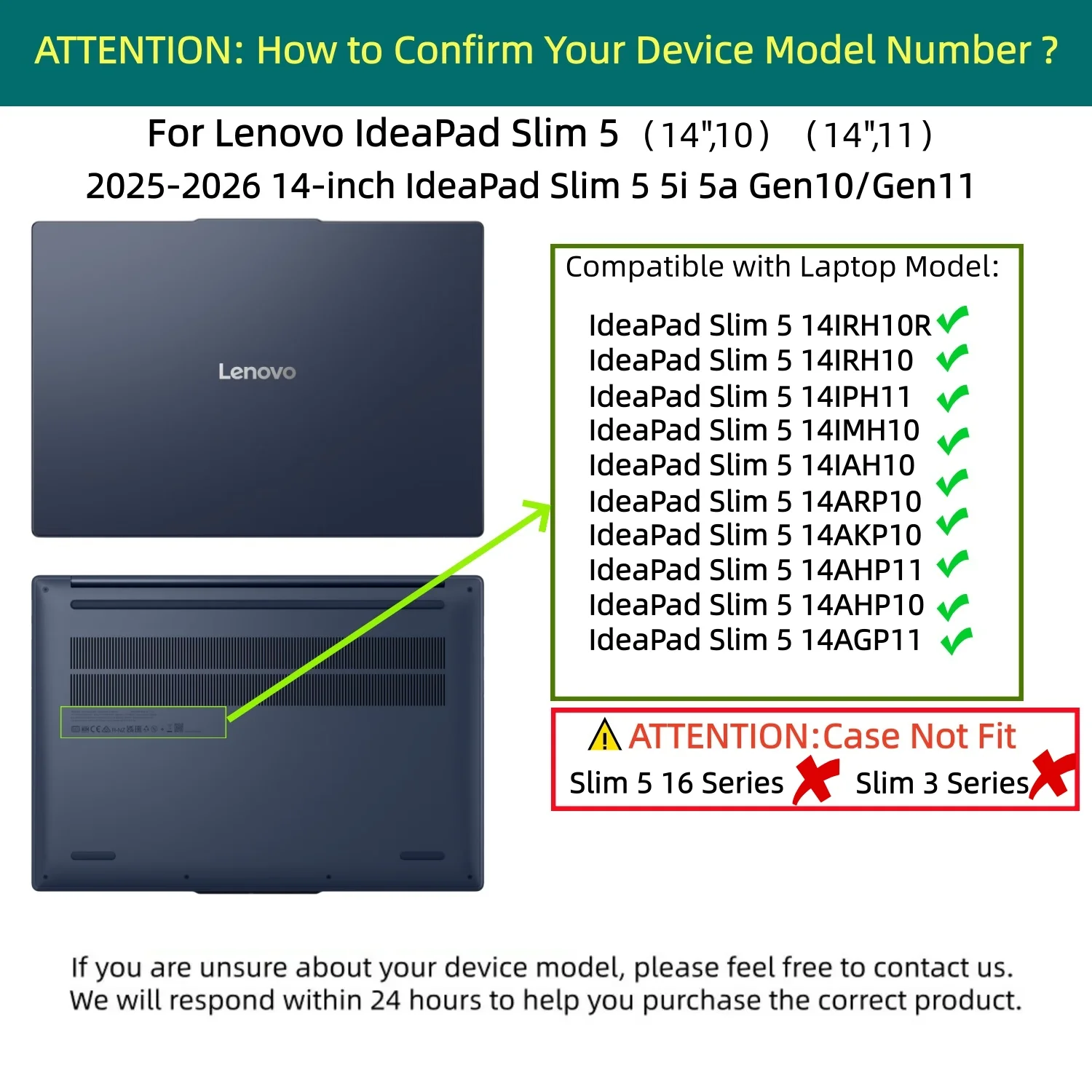 Frosted Clear Laptop Case for 2025-2026 Lenovo IdeaPad Slim 5 5a 5i Gen10/Gen11 Anti‑Scratch Shockproof Notebook Cover (14