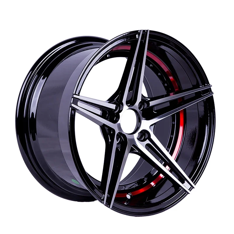 JT166 High Quality Black Car Aluminium Alloy Casting Wheels Rims 15inch 4x100 5x100 New Concave Design For Aftermarket Wholesale