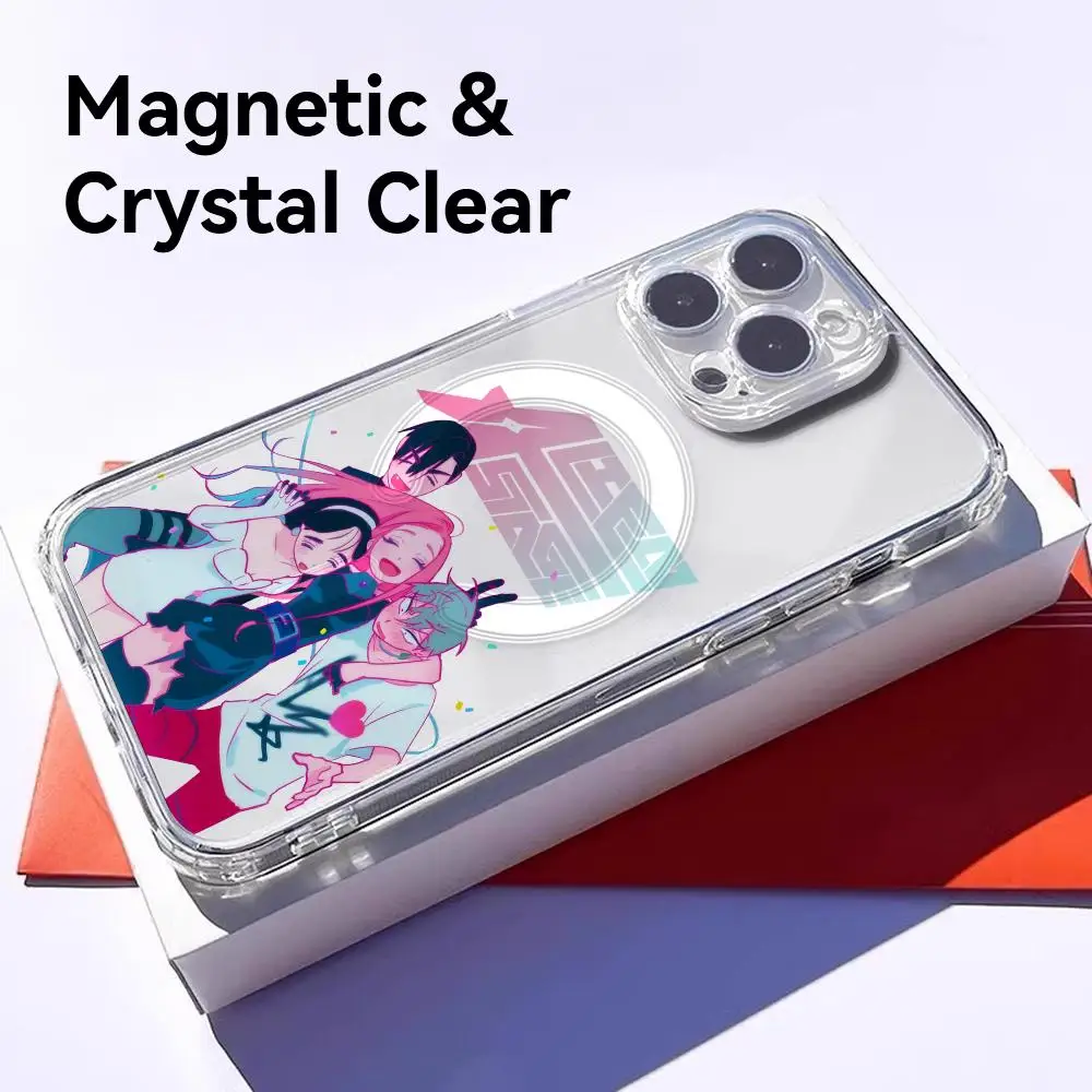 Anime A-Alien Stage Phone Case Magnetic Clear Case for iPhone 17 16 15 14 13 12 Pro Max Plus Slim Wireless Cover