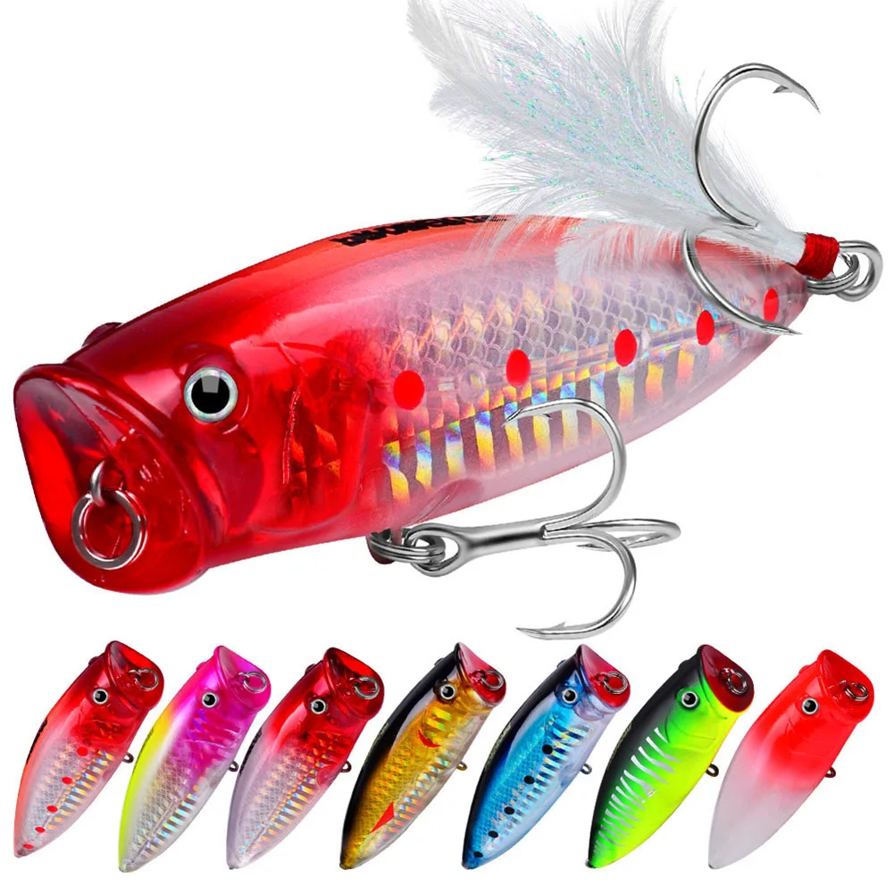 Crankbait Wobbler Fishing Lures Deep Diving Bass Lures With Feather Hard Topwater Swimbait Baits 7.5cm±0.5cm / 19g Dropship