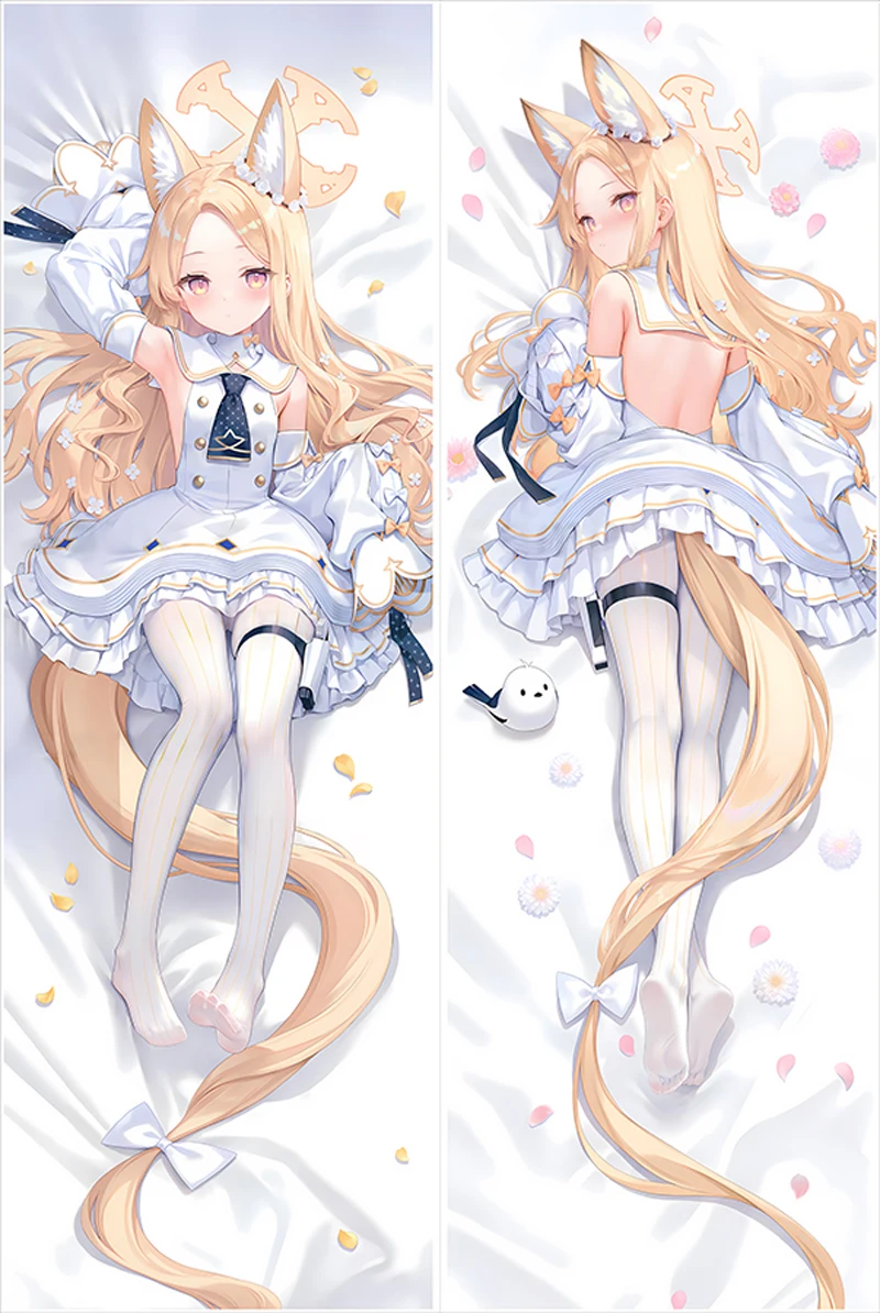 Funda de almohada de cuerpo de tamaño real, funda de almohada de Anime, estampado de doble cara, ropa de cama de Otaku, Game Blue Archive, Dakimakura, Seia abrazando