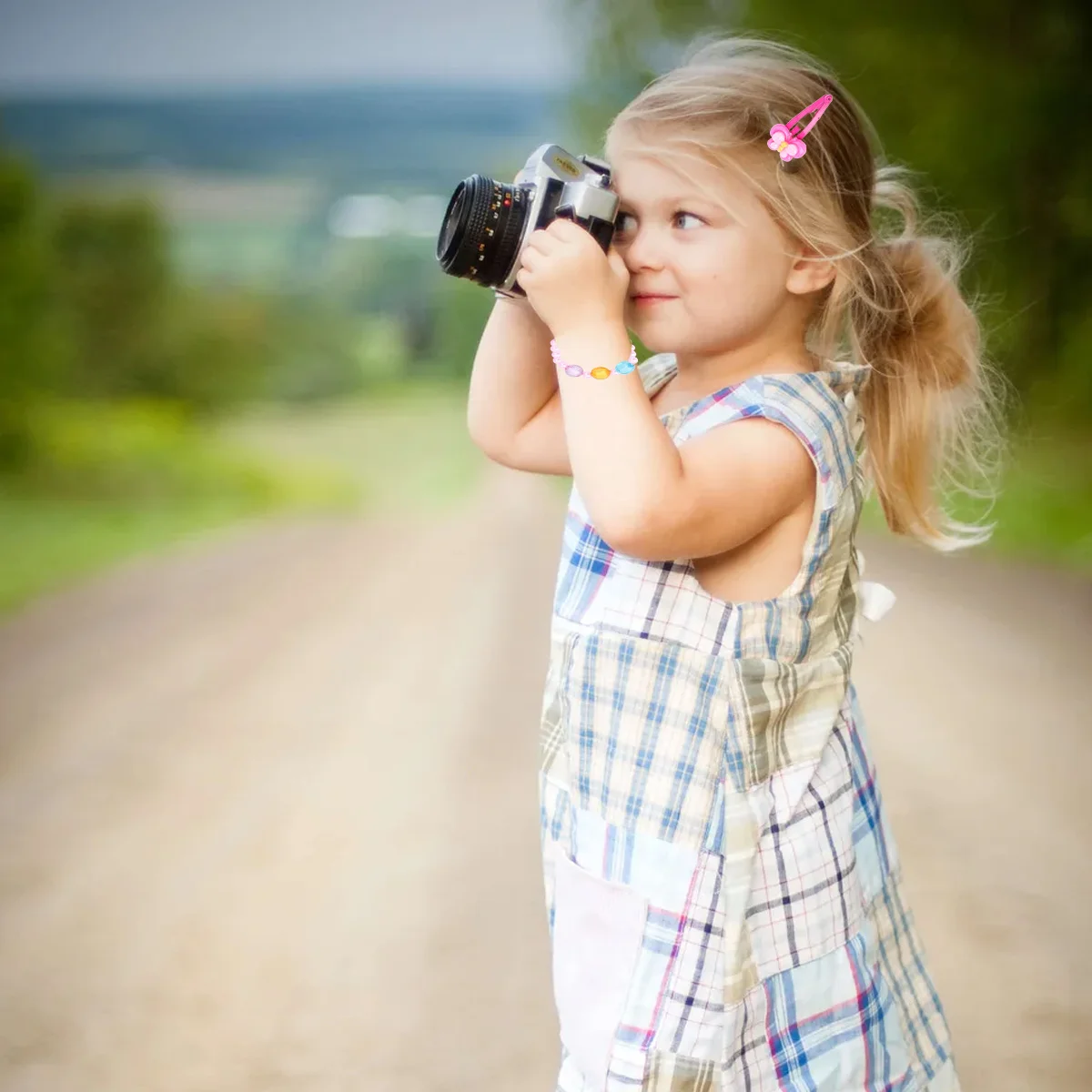 Butterfly Necklace Bracelet Set Acrylic Stretch for Girls Kids Party Favors Photo Prop Unique Jewelry Gift Soft Comfortable