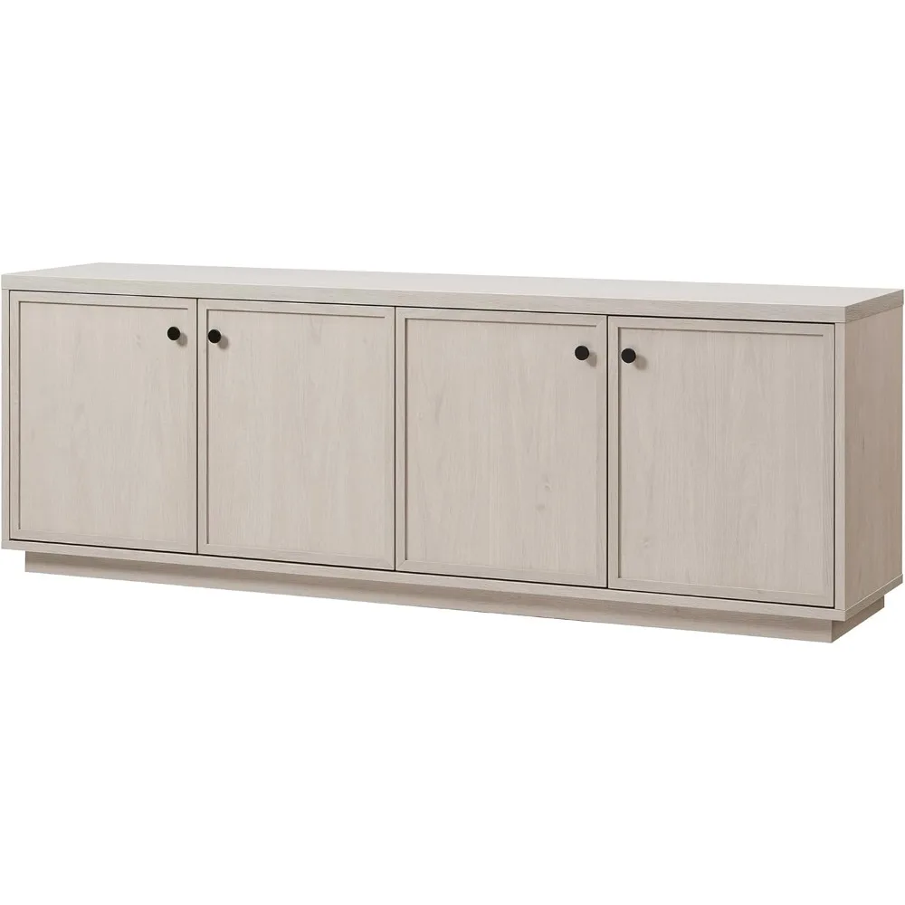 "Henn & Hart ormond Mueble TV rectangular de 70 pulgadas con acabado blanco aliso"
