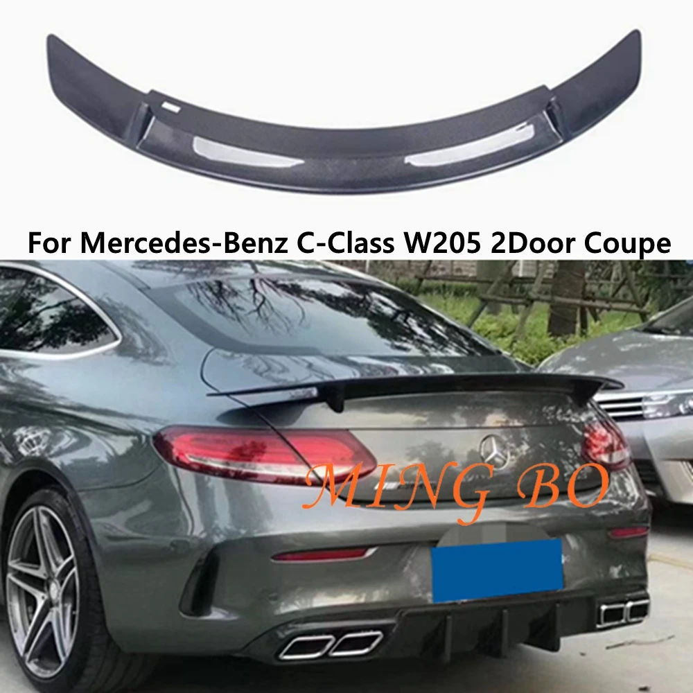 

For Mercedes-Benz C-Class C205 W205 2Door Coupe RT Style Carbon Fiber Rear Spoiler Trunk Wing 2015-2023 FRP Forged carbon