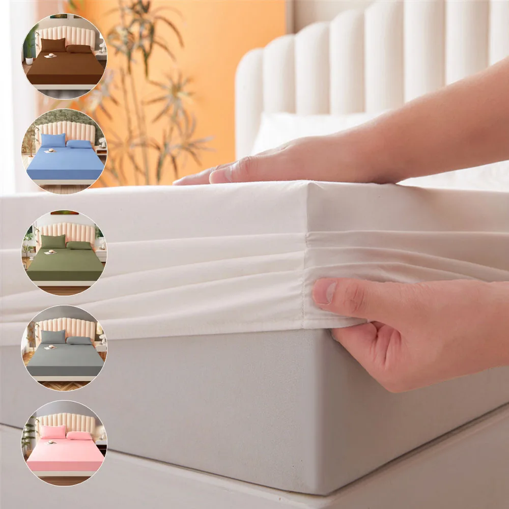 

Fitted Sheet Autumn Mattress Cover Elastic Band Bedding Sheet Single Queen King Size 90/180/150x200cm Lençol Solteiro Покрывало