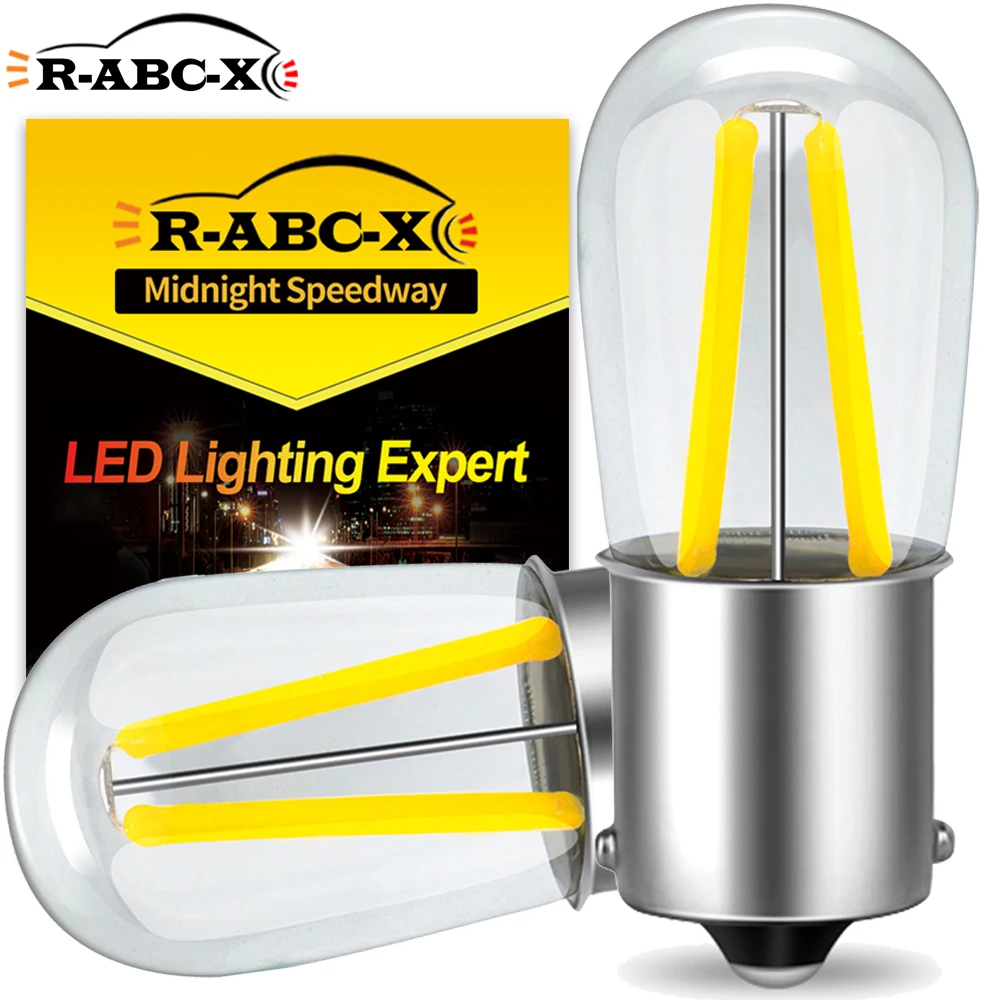 2PCS 1156 BA15S LED Bulbs 6V DC White Warm White For Turn Signal Reverse Lights P21W BA15D Fit Vintage Car Trailer Old Vehicle