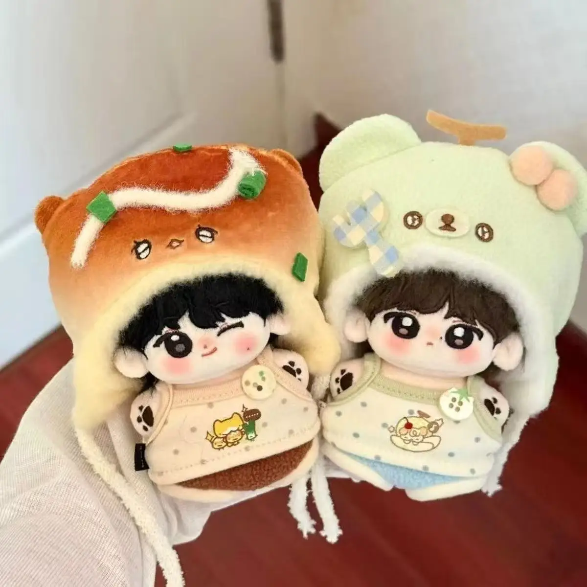 

Match Hat Shirt Pant Dolls Accessories Cute Clothes for 10cm Cotton Plush Cartoon DIY Doll Dress Up Clothing Toy Girl Gift