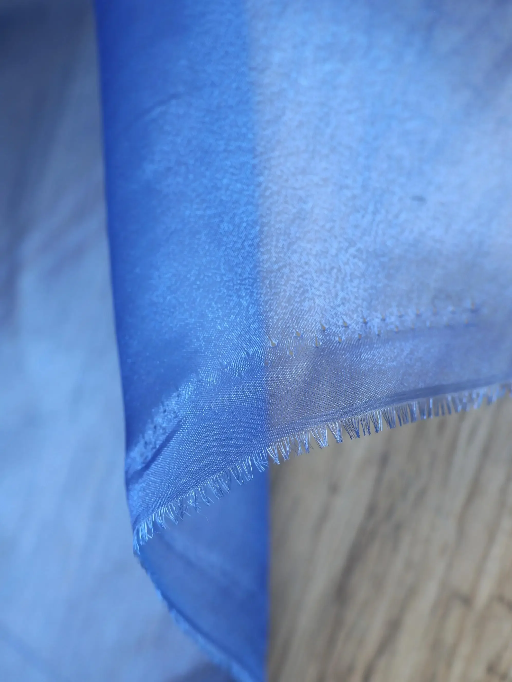 Eugenia Klein Blue Crystal Yarn Liquid Sparkling Stiff Wide Drape Dress Wedding Gown Fashion Designer