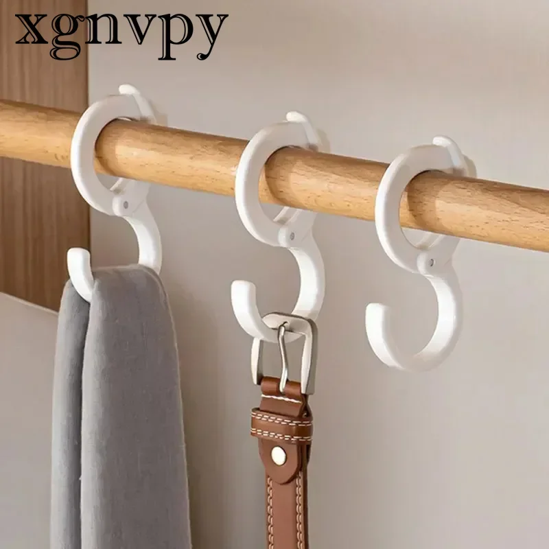 xgnvpy S Type Cassette Hook Closet Organizer Home Hole Free Kitchen Bathroom Table Top Hanging Accessory