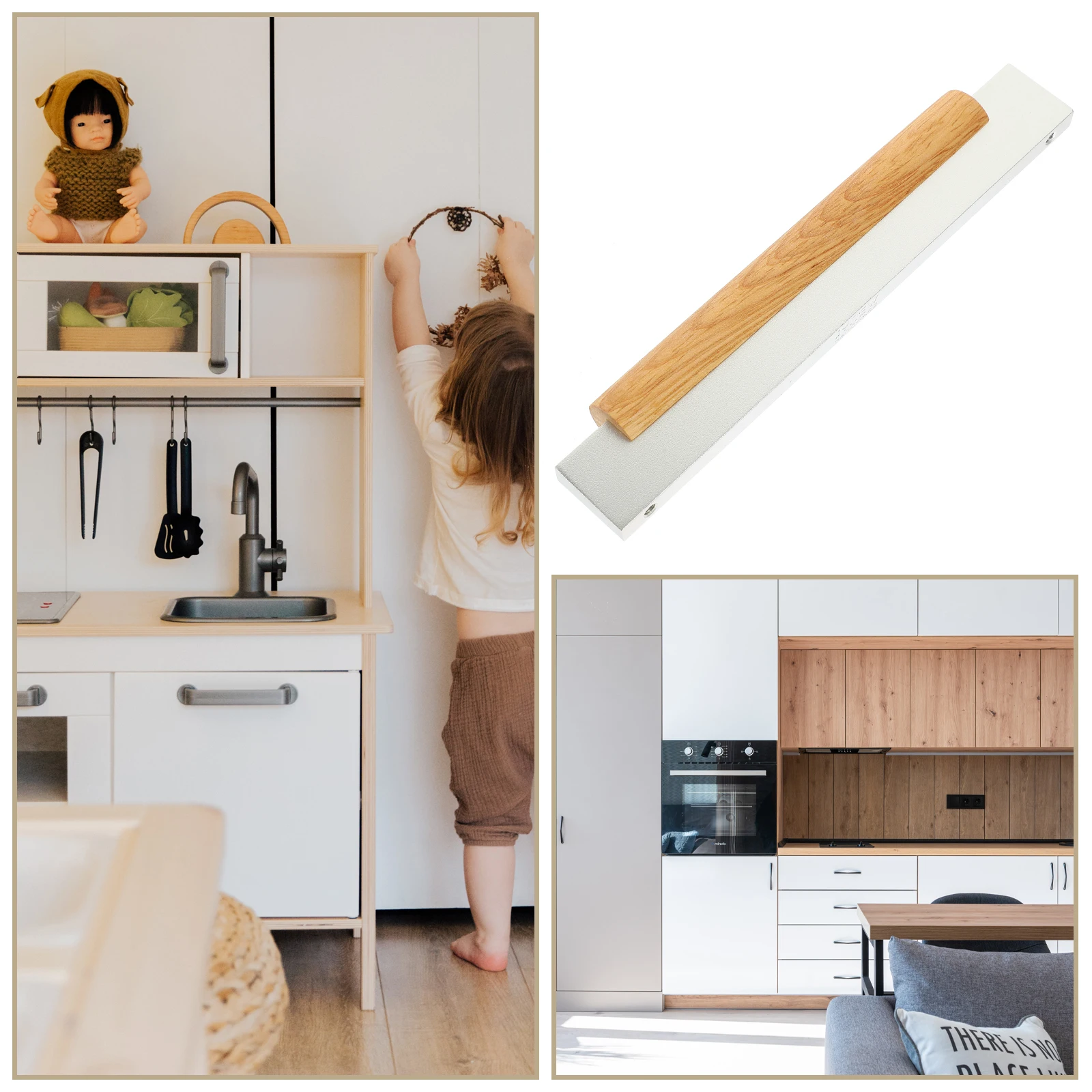 

Wooden Aluminum Alloy Cabinet Door H Strong Modern Kitchen Pulls For Cupboards Wardrobes Furniture Hardware