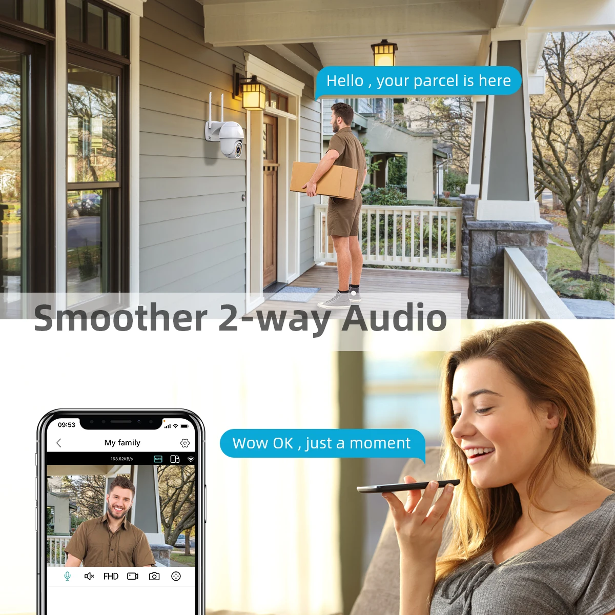 ICSEES PTZ Camera Outdoor Wifi Camera AI Human Detection 8MP Surveillance Security Protection Two Way Audio 5X Digital Zoom