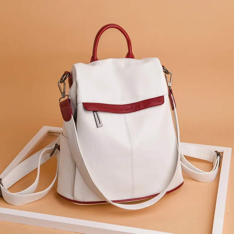 New Women leather backpacks high quality backpacks for ladies large capacity anti-theft travel backpack school bags for girls