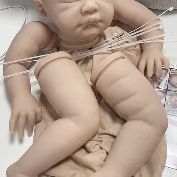 22 inch unpainted unfinished reborn doll kit limited edition august popular reborn kit doll DIY parts bebe kit