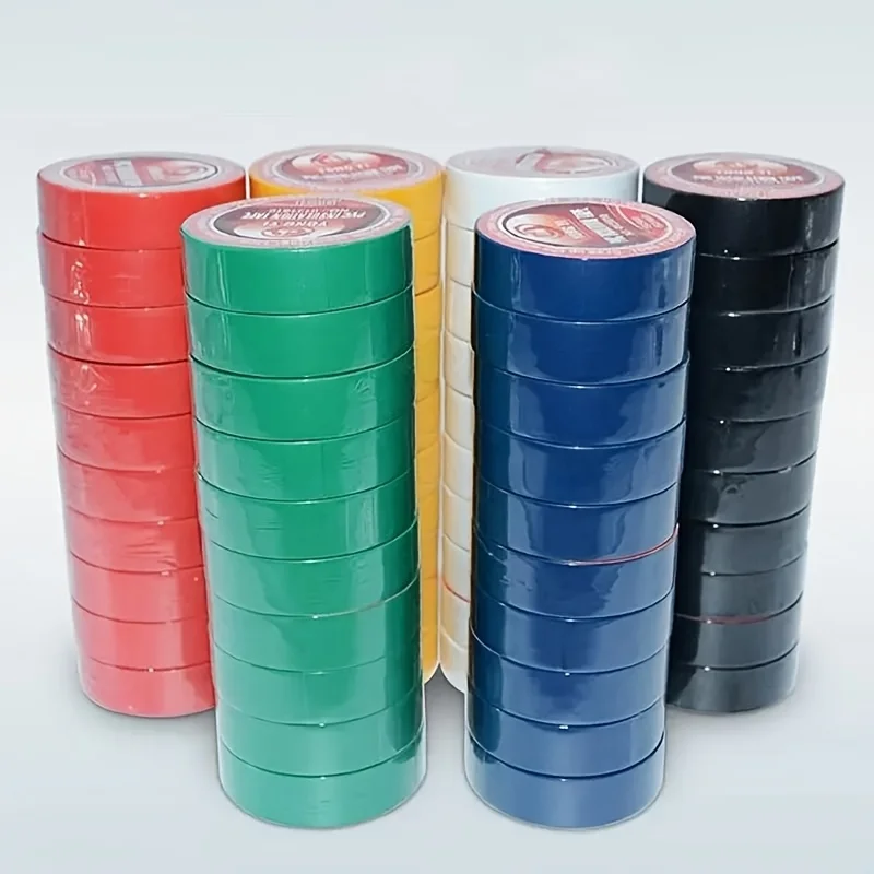 Colored PVC Electrical Tape, Wear-resistant, Flame-retardant, Lead-free Insulation Tape, Waterproof Pipeline Colored Tape, 1pc