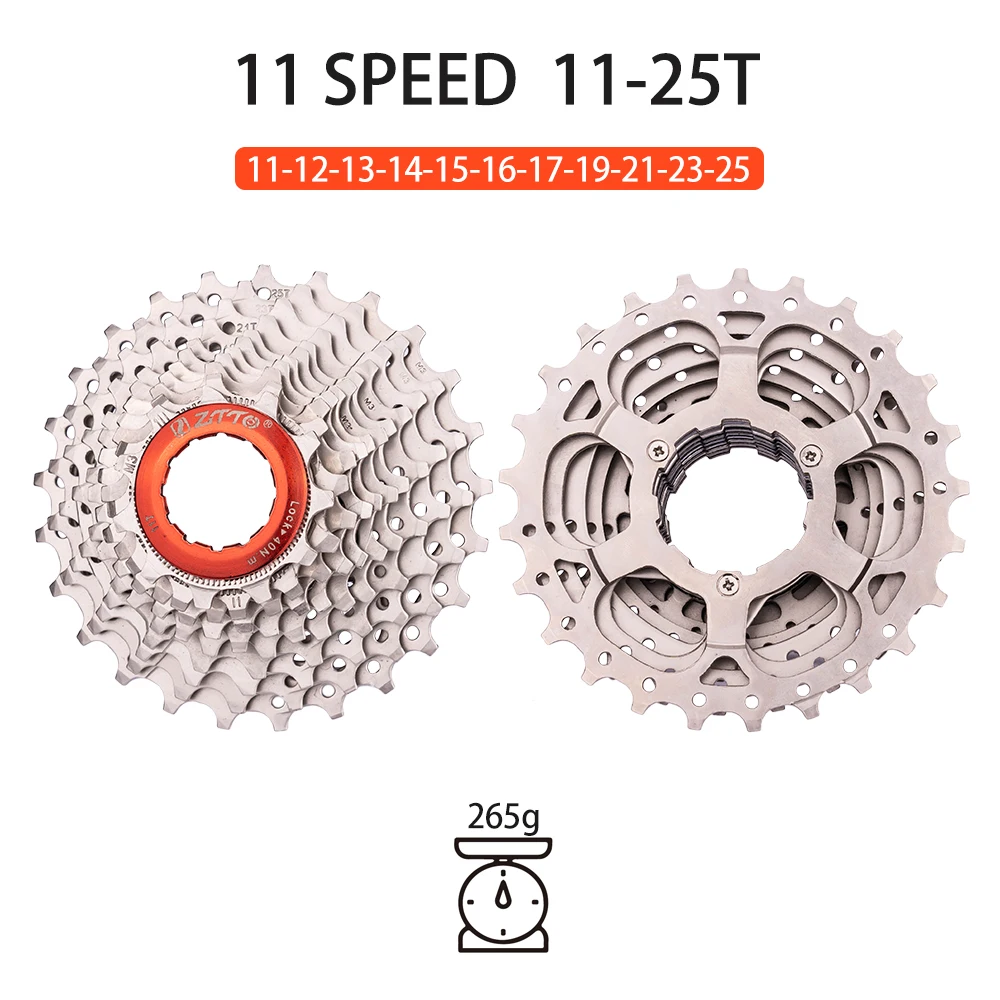 ZTTO Road Gravel Bike11 Geschwindigkeit 11-36T Kassette 11-28T 11s 11-34T 11/25T 11-30T K7 Leichtes Kettenrad 105 Langlebiger Fahrradzug – Detail 21
