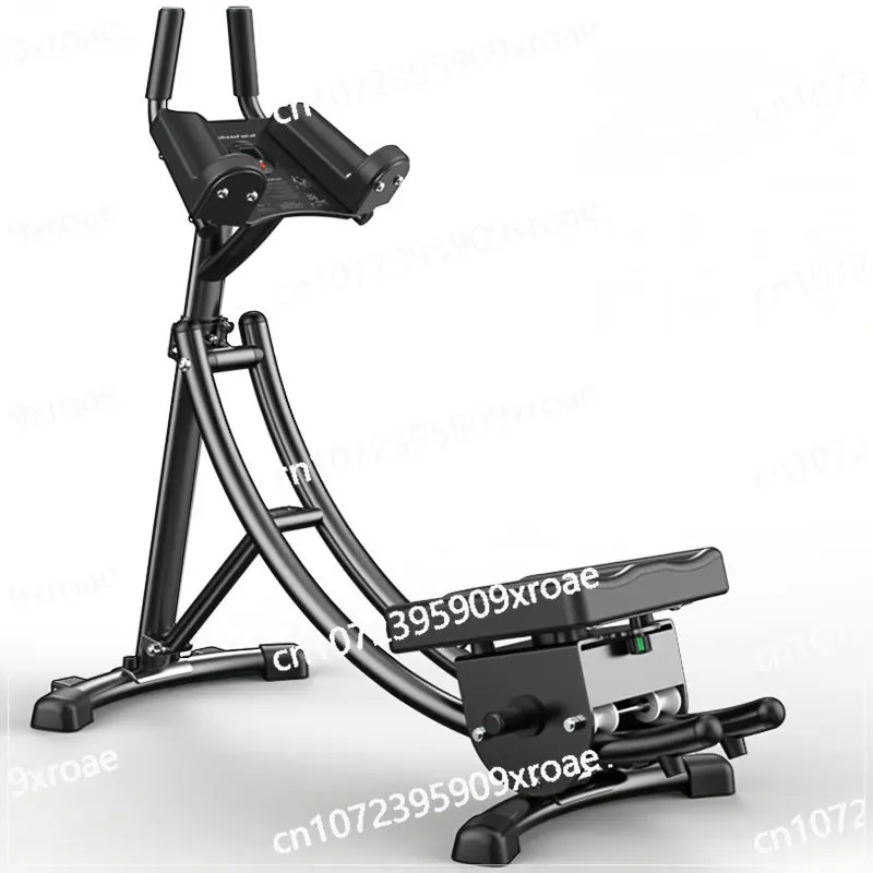 Thicken Steel Frame Black Abdominal Device with Intelligent Counting, Sturdy Abdominal Fitness Machine Load 550LBS with Free Mat