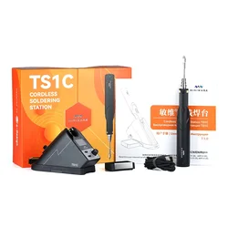 MINIWARE Cordless Soldering Station TS1C 45W Mini Digital Electric Soldering Iron Super Capacitor Powered Rework SMD Bluetooth